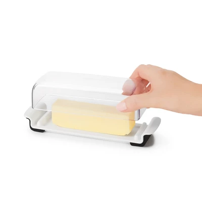 OXO Softworks Butter Dish: White Polypropylene Butter Holder, Dishwasher-Safe, 2-Piece Set, 7.80" Width 7 OXO Softworks Butter Dish: White Polypropylene Butter Holder, Dishwasher-Safe, 2-Piece Set, 7.80" Width - Image 5