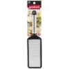 GoodCook Ready Fine Grater: Stainless Steel Flat Cheese Grater, Dishwasher-Safe, Black, 10.23" Height