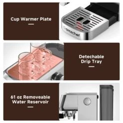 Espresso Machine, 20 Bar Coffee Machine, Stainless Steel Finish 1350W Espresso Maker, 3-IN-1 Customizable Brew Setting, LCD Panel And Panel Frother -Target KitchenAid GUEST df008852 718c 4328 9b1e 2dd26851fd03