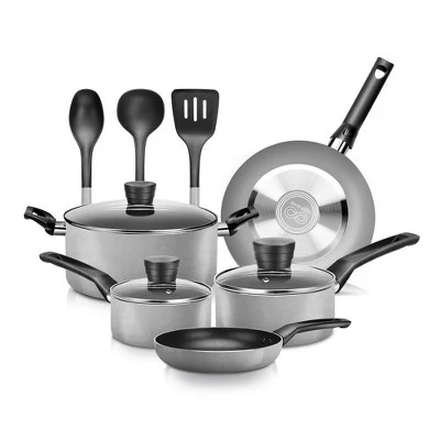 SereneLife 11 Piece Kitchenware Pots & Pans Set – Basic Kitchen Cookware, Black Non-Stick Coating Inside, Heat Resistant Lacquer (Grey) 9 SereneLife 11 Piece Kitchenware Pots & Pans Set – Basic Kitchen Cookware, Black Non-Stick Coating Inside, Heat Resistant Lacquer (Grey) - Image 7