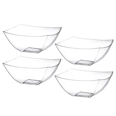 Posh Setting Square Fancy Clear Serving Bowl - 8 Oz. - 4 Pack 8 Posh Setting Square Fancy Clear Serving Bowl - 8 Oz. - 4 Pack - Image 6
