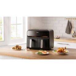 Midea 8.4qt Two-Zone Air Fryer: Dual Baskets, Digital Control, Nonstick, Cool Touch, 1650W, Black -Target KitchenAid GUEST e08cc38f 7d79 4c0c 8147 024bd0b7df69
