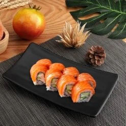 Unique Bargains Rectangle Shaped Dinnerware Sushi Serving Dish Plate Black -Target KitchenAid GUEST e0900559 6bfd 4be6 b38d 0a2f9757bb96