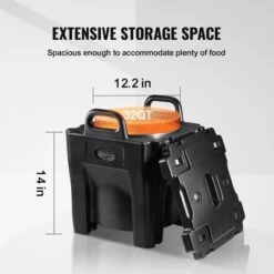 VEVOR Insulated Food Carrier, 32Qt Capacity, Stackable Catering Hot Box With Stainless Steel Barrel, Top Load LLDPE Food Warmer, Black -Target KitchenAid GUEST e09e29c3 00bc 4844 a584 3ba72e31742b