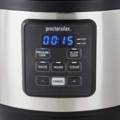 Proctor Silex 3qt Pressure Cooker 34503: Small Electric Cooker, 700W, Dishwasher-Safe, Automatic Pressure Control