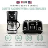 Haden Heritage 4 Slice Wide Slot Stainless Steel Toaster Bundled With 12 Cup Programmable Drip Coffee Maker Coffee Machine, Black & Chrome -Target KitchenAid GUEST e14dc819 efda 4fab af28 3f7579ab9ab3