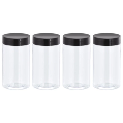 Unique Bargains Round Clear Plastic Empty Jars With Black Screw Top Lids For Storage 4 Pcs 8 Unique Bargains Round Clear Plastic Empty Jars With Black Screw Top Lids For Storage 4 Pcs - Image 6
