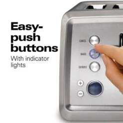 Hamilton Beach Digital 4 Slice Toaster Stainless Steel 24796: Bagel Toaster, Countertop, 1560W, Metal, Silver -Target KitchenAid GUEST e18dfe56 b014 42fb 881f ff93fa37c282