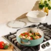 Bloomhouse 6-QT Aluminum Enamel Everyday Pan W/Non-Stick Non-Toxic Ceramic Interior And Ceramic Steamer Insert -Target KitchenAid GUEST e1d0c39f 88a4 4eb5 b4fd 0c2ff659d434