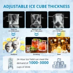 Acekool Commercial Ice Maker Machine, 200Lbs/24H With 65Lbs Storage, Stainless Steel,Auto Clean, 90 Cubes In 11-18 Mins With Water Filter -Target KitchenAid GUEST e1d71baa 212e 4f06 a7c9 4c19fcd489b9