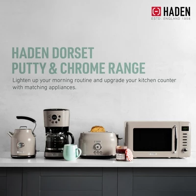 Haden Dorset 2 Slice Wide Slot Stainless Steel Toaster Bundled With 1.7 Liter Stainless Steel Electric Kettle With 360-Degree Base, Putty & Chrome 7 Haden Dorset 2 Slice Wide Slot Stainless Steel Toaster Bundled With 1.7 Liter Stainless Steel Electric Kettle With 360-Degree Base, Putty & Chrome - Image 5