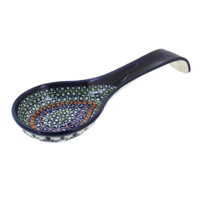 Blue Rose Polish Pottery 1178 Zaklady Large Spoon Rest 12 Blue Rose Polish Pottery 1178 Zaklady Large Spoon Rest - Image 10