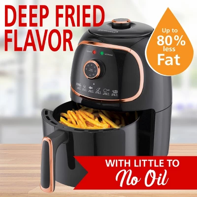 Brentwood AF-202BK 2 Quart Small Electric Air Fryer Copper With Timer And Temp Control 7 Brentwood AF-202BK 2 Quart Small Electric Air Fryer Copper With Timer And Temp Control - Image 5