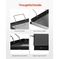 VEVOR Carbon Steel Griddle, 32x14 Inch Universal Flat Top Rectangular Plate, Gas Grill Griddle For BBQ Grill, Teppanyaki, Black -Target KitchenAid GUEST e38db1ba e913 40df aace 7700823d45b8