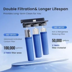 Waterdrop 3-Stage Whole House Water Filter System,Reduce Iron&Manganese,with Carbon &Sediment Filters,7-Stage Filtration, WHF3T-FG,1" Inlet/Outlet -Target KitchenAid GUEST e3922697 bcdc 48eb 9824 34f8b1187ee3
