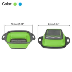 Unique Bargains Collapsible Colander Set Silicone Square Foldable Strainer Convenient Space Saving -Target KitchenAid GUEST e399aad3 2699 4245 a3b1 8f6cd0d2ae10