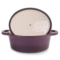 BergHOFF Neo 5Qt. Cast Iron Oval Covered Dutch Oven, Purple -Target KitchenAid GUEST e43450a9 e4e3 42ea a869 89e49216687d