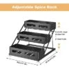 3-Layer Foldable Carbon Steel Spices Rack With Non-Slip Suction Cups, Adjusted Height 10-10.8Inch, Space-Saving For Kitchen Desktop & Cabinet, Black -Target KitchenAid GUEST e488987b 00d3 4504 99c8 69603605ac91