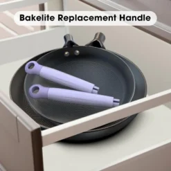 Imarku Removable Handle For 8-inch Honeycomb Cast Iron Skillet Pan, Detachable Handle Replacement, Purple