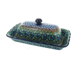 Blue Rose Polish Pottery A65 Ceramika Artystyczna Butter Dish -Target KitchenAid GUEST e50b8474 54be 4ede b9ad 9ecc0f667062