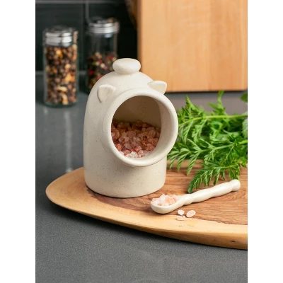 RSVP International Stoneware Salt Pig - Oat 7 RSVP International Stoneware Salt Pig - Oat - Image 5