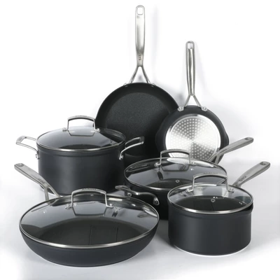 Babish 10 Piece Hard Anodized Titanium Forever Non Stick Technology Durable Pots And Pans Cookware Set - Black 10 Babish 10 Piece Hard Anodized Titanium Forever Non Stick Technology Durable Pots And Pans Cookware Set - Black - Image 8