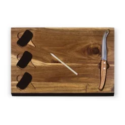 Toscana Delio Acacia Wood Cheese Cutting Board And Tools Set