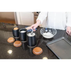 Nat & Jules Lidded Black 6 Inch Ceramic And Wood Kitchen Canisters Set Of 3 9 Nat & Jules Lidded Black 6 Inch Ceramic And Wood Kitchen Canisters Set Of 3 -Target KitchenAid GUEST e67961d5 a61e 4c99 9709 995cbac2f41b