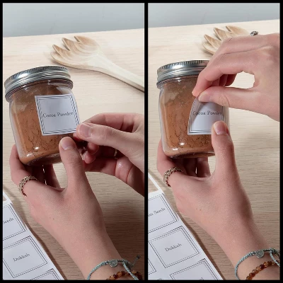 Good Cooking Removable Preprinted Spice Jar 1.5" Labels- 200 Different Spices With 40 Blanks (240 Total) No Residue, Fits Most Seasoning Shakers 4 Good Cooking Removable Preprinted Spice Jar 1.5" Labels- 200 Different Spices With 40 Blanks (240 Total) No Residue, Fits Most Seasoning Shakers - Image 2