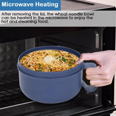 Itopfox 2 Pack Soup Bowl With Handles, Microwave Safe Ramen Bowl With Lid For Soup, Noodles, Oatmeal, Salad, BPA Free 8 Itopfox 2 Pack Soup Bowl With Handles, Microwave Safe Ramen Bowl With Lid For Soup, Noodles, Oatmeal, Salad, BPA Free - Image 6