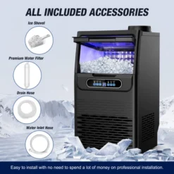 RAPSUAR 13.5in 80 Lbs./24H Built-in/Freestanding Commercial Ice Maker With LCD Panel -Target KitchenAid GUEST e6f12f82 c64a 40eb 91fd 8533699f0ec4