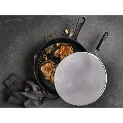 GoodCook Ready 2pc Splatter Screen: Metal Oil Guard For Frying Pan, Hand Wash, 13" Diameter, Black Handle 6 GoodCook Ready 2pc Splatter Screen: Metal Oil Guard For Frying Pan, Hand Wash, 13" Diameter, Black Handle - Image 4