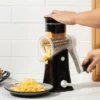Rotary Cheese Grater With Handle, Manual Cheese Shredder Strong Suction Base. Kitchen Mandoline Vegetable Slicer. Grater For Fruit, Vegetables, Nuts