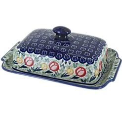 Blue Rose Polish Pottery M080 Manufaktura Large Butter Dish -Target KitchenAid GUEST e767da2d d455 4d21 9eb5 c06589457ab3