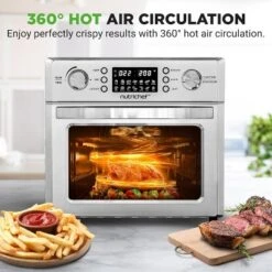 NutriChef 26L Electric Air Fryer Oven With Rotisserie & 10 Preset Programs (NCAFS26A) - Stainless Steel -Target KitchenAid GUEST e781da61 0c86 438f a757 73fb0d256696