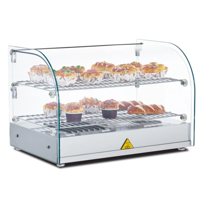 Food Warmer Display, 22" Commercial Pizza Warmer - 2-Tier Electric Countertop With Glass Door For Restaurant 8 Food Warmer Display, 22" Commercial Pizza Warmer - 2-Tier Electric Countertop With Glass Door For Restaurant - Image 6