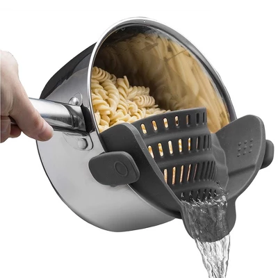 Cheer Collection Heat Resistant Snap-On Pot Strainer 3 Cheer Collection Heat Resistant Snap-On Pot Strainer