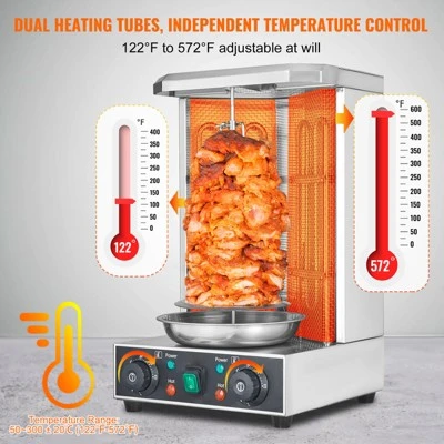VEVOR Shawarma Grill Machine, 13lbs Capacity, Chicken Cooker Machine, 122℉-572℉ Electric Vertical Broiler Gyro Rotisserie Oven Doner Kebab Machine 5 VEVOR Shawarma Grill Machine, 13lbs Capacity, Chicken Cooker Machine, 122℉-572℉ Electric Vertical Broiler Gyro Rotisserie Oven Doner Kebab Machine - Image 3