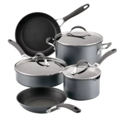 Circulon A1 Series With ScratchDefense Technology 8pc Nonstick Induction Cookware Pots And Pans Set - Graphite: Dishwasher-Safe, Tempered Glass Lids -Target KitchenAid GUEST e859ffe3 9bdb 4b8d 8be2 3b73f141712e