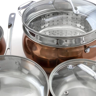 Oster® Oster Carabello 9 Piece Stainless Steel Cookware Combo Set In Copper 11 Oster® Oster Carabello 9 Piece Stainless Steel Cookware Combo Set In Copper - Image 9