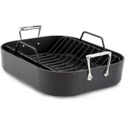 All-Clad HA1 Hard Anodized Nonstick Roaster And Nonstick Rack 13x16 Inch 7 All-Clad HA1 Hard Anodized Nonstick Roaster And Nonstick Rack 13x16 Inch -Target KitchenAid GUEST e977846e 6b5d 4fae 99a4 f18cbe316b22