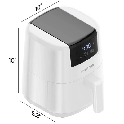 Chefman 2qt TurboFry Touch Digital Air Fryer White: 900W, Dishwasher-Safe Parts, 1-Year Warranty, 6lb Capacity 7 Chefman 2qt TurboFry Touch Digital Air Fryer White: 900W, Dishwasher-Safe Parts, 1-Year Warranty, 6lb Capacity - Image 5