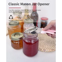 No-Dent Mason Jar Opener Tool - Multi-Purpose Handheld Can & Bottle Opener