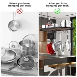 DOMETOUR 33" Hanging Pot Rack: Ceiling Mount Cookware Organizer With 12pcs Hooks, Pots And Pans Hanging Rack Oval Pan Hangers For Kitchen Storage 17 DOMETOUR 33" Hanging Pot Rack: Ceiling Mount Cookware Organizer With 12pcs Hooks, Pots And Pans Hanging Rack Oval Pan Hangers For Kitchen Storage -Target KitchenAid GUEST ea44113c 5c08 4d84 aaae 89b775f5f7b7