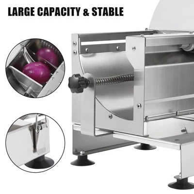 Commercial Vegetable Slicer Manual Potato Tomato Slicing Machine Onion Slicer Stainless Steel Vegetable Cutter Fruit Slicer 8 Commercial Vegetable Slicer Manual Potato Tomato Slicing Machine Onion Slicer Stainless Steel Vegetable Cutter Fruit Slicer - Image 6