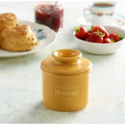 Butter Bell® Crock – Café Retro Golden Yellow Ceramic Butter Keeper, Glossy Vintage-Style Butter Dish For Spreadable Butter -Target KitchenAid GUEST ea9c05c4 85c2 4920 a1c4 689411197613