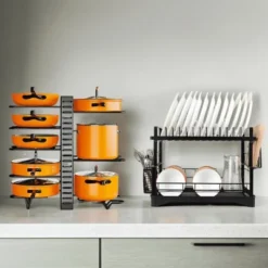 2 Piece Set, 8 Tiers Pots And Pans Organizer And Dish Racks For Kitchen Counter 11 2 Piece Set, 8 Tiers Pots And Pans Organizer And Dish Racks For Kitchen Counter -Target KitchenAid GUEST eaacd934 477c 445d 9a73 0380223bb0e0