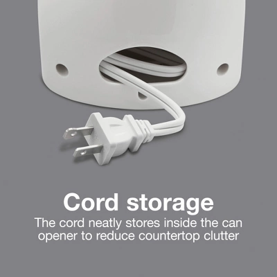 Proctor Silex Power Opener Can Opener 75224PS: Electric Freestanding, Plastic, White, 1.5 Lbs, 1 Year Warranty 5 Proctor Silex Power Opener Can Opener 75224PS: Electric Freestanding, Plastic, White, 1.5 Lbs, 1 Year Warranty - Image 3