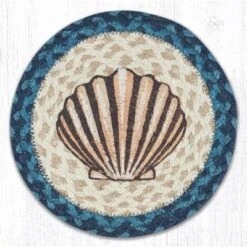 Earth Rugs Scallop Printed Round Trivet 10"x10" Heat-Resistant Kitchen Accessory -Target KitchenAid GUEST eaeda353 efdd 45d6 8e92 00dc2a16c6e0