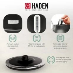 Haden Heritage 2 Slice Wide Slot Stainless Steel Toaster Bundled With 1.7 Liter Stainless Steel Electric Water Kettle, Black & Chrome 9 Haden Heritage 2 Slice Wide Slot Stainless Steel Toaster Bundled With 1.7 Liter Stainless Steel Electric Water Kettle, Black & Chrome -Target KitchenAid GUEST eb40c6e3 acfa 451c 86a5 94d210045fd8